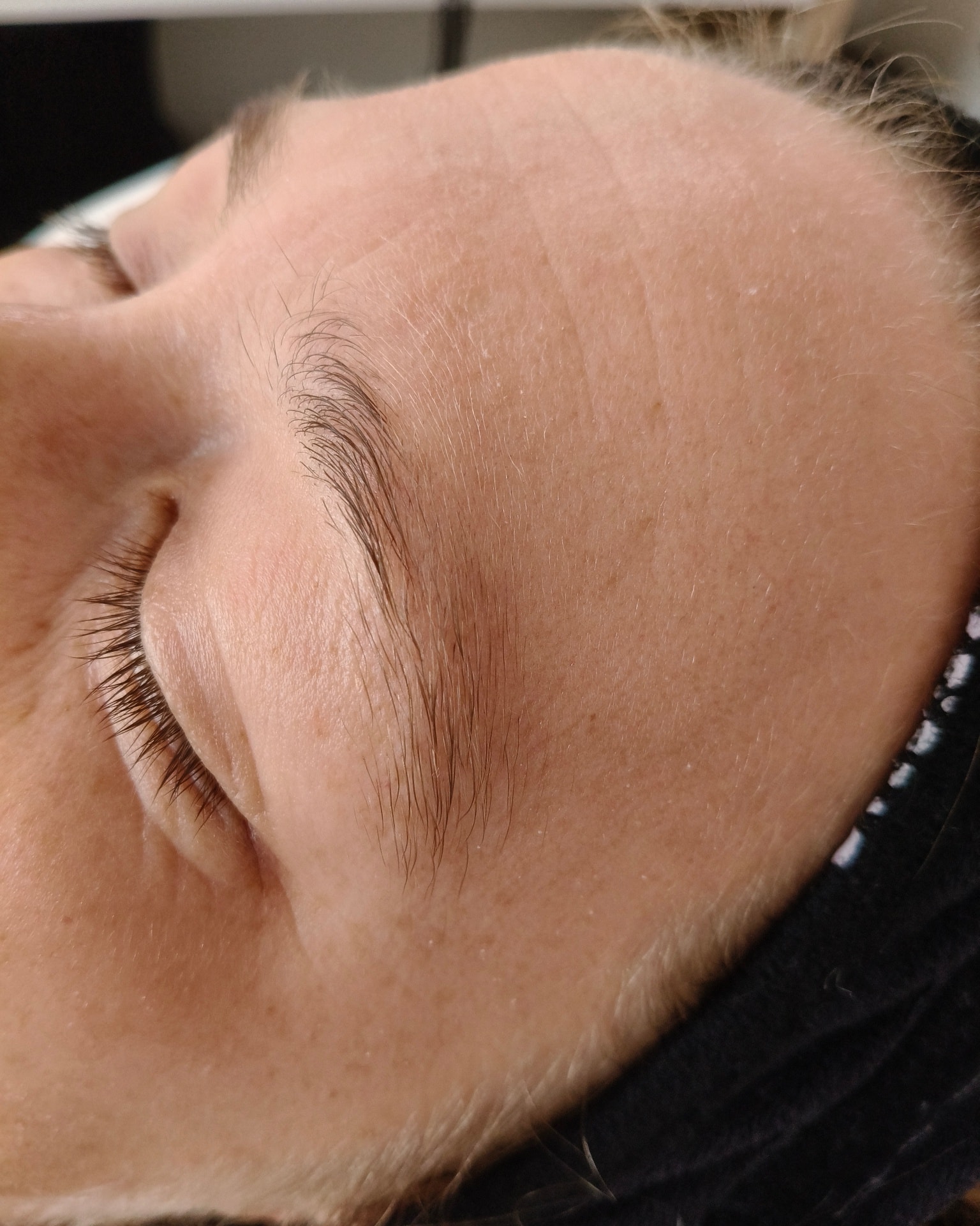 Detailed brow shaping and tinting